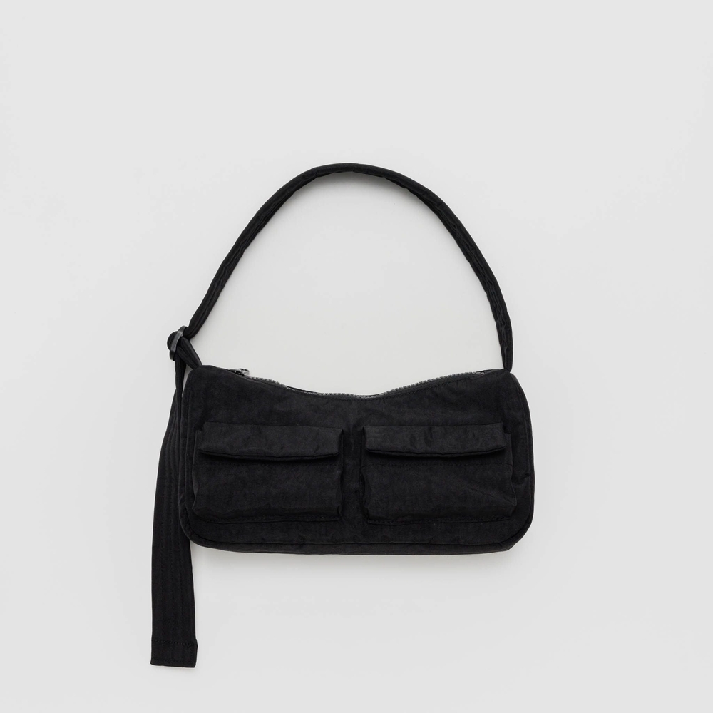 Baggu Cargo Pocket Shoulder Bag Black